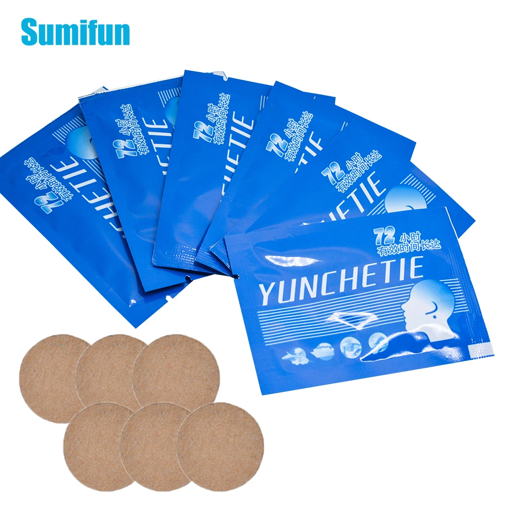 Car Motion Sickness Sticker Paste Relief Headache Airsickness Seasickness Nausea Dizzy Patch 30Pcs