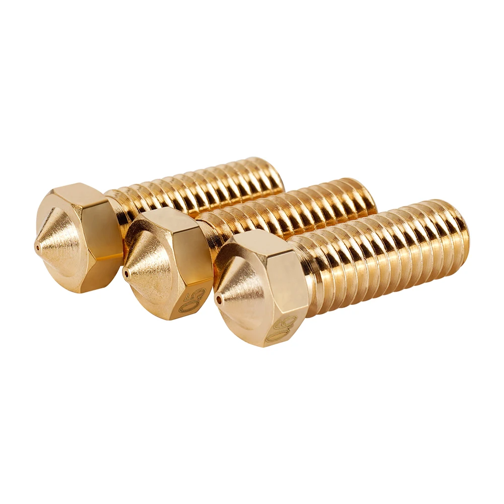 8pcs 3D Printer Volcano Nozzles Stainless Steel Brass Hotend Nozzle 0.2mm-1.2mm 1.75mm for V400 genius Vyper Kobra 3d printer nozzle 3d printer hotend 3d printer parts