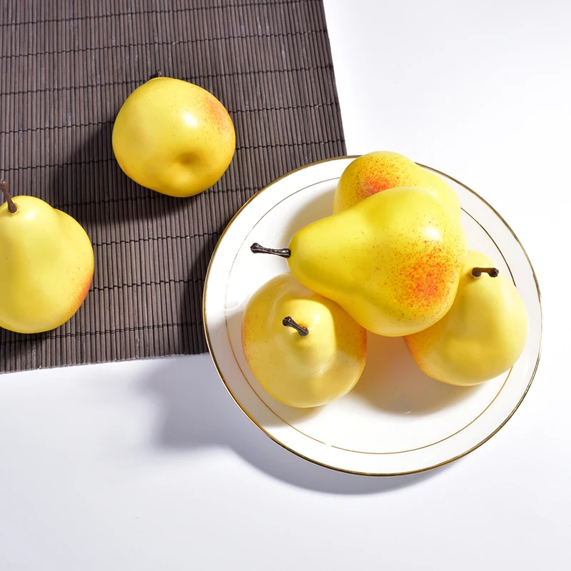 Моделирование фруктов банан груша манго оранжевый персик кухонные игрушки для детей ролевые игры игрушки фруктовый магазин и украшение дома