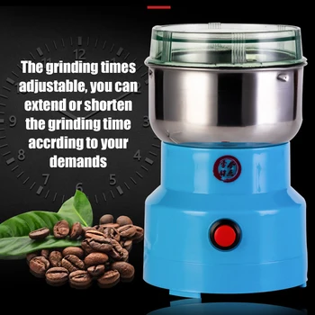 

New Multipurpose Electric Coffee Bean Grinder Portable Stainless Steel Grinding Machine 220V for Home Office Use