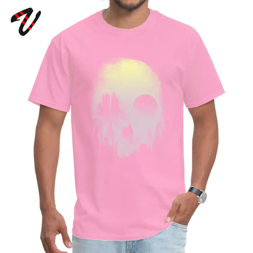 abandonedcity Customized Short Sleeve T Shirt Summer Round Neck Pure Cotton Men Top T-shirts Customized T Shirt New Arrival abandoned_city_138 pink