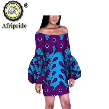 

African Dresses for Women Full Sleeve Slash Neck Mini Dress Casual Party African Clothes Plus Size Loose Dress Vintage S1825046