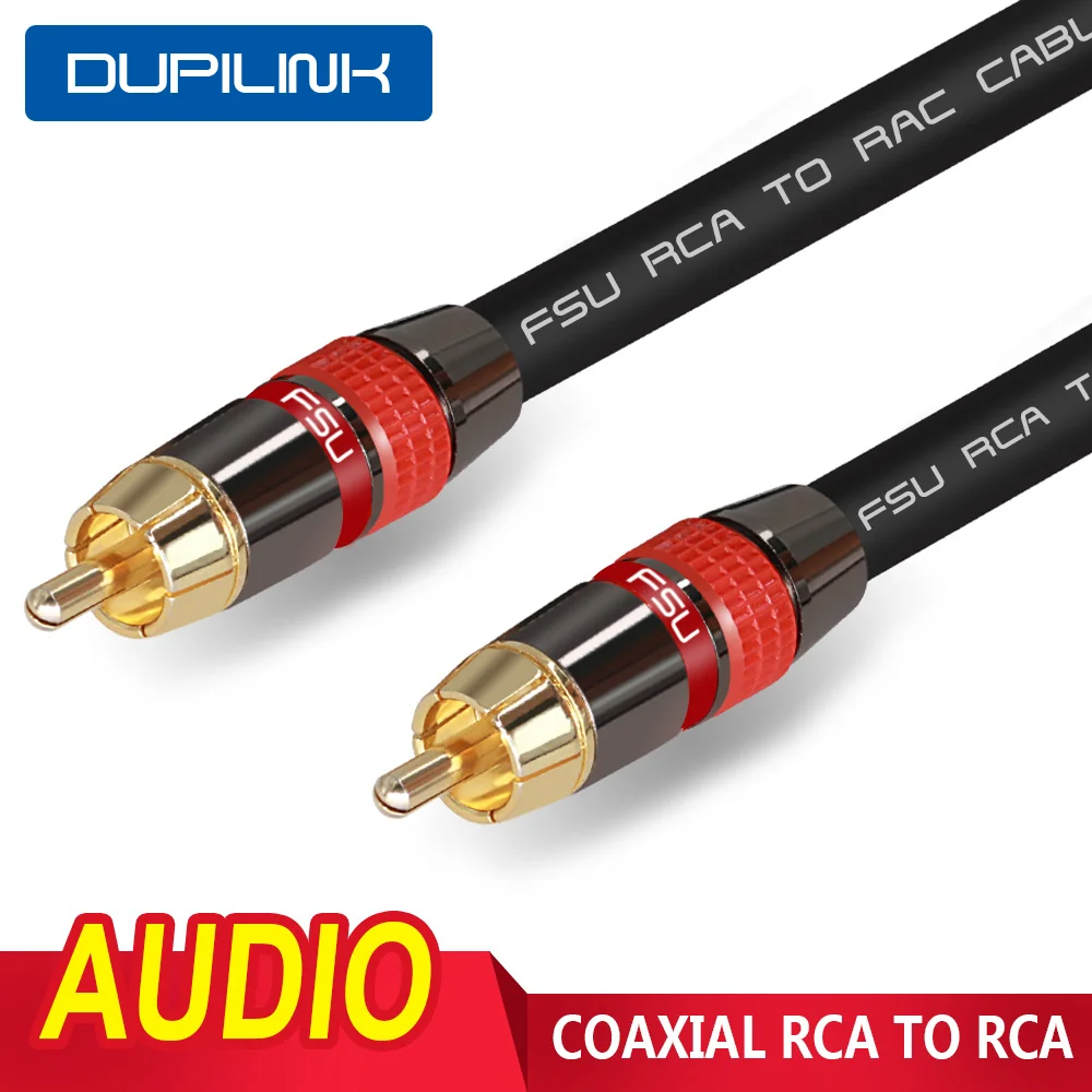 HIFI RCA Cable Right Angle SPDIF 5.1 Male to Male Coaxial Digital Audio