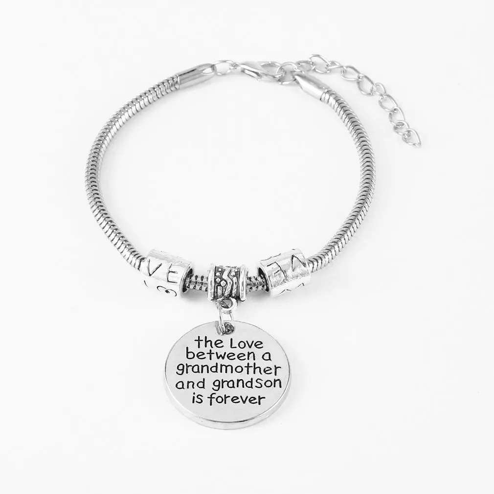 

Stylish Alloy Link Bracelets Family Members Pattern Rhinestones Pendant Bracelet Charm Women Bangle Hands Decoration Jewelry
