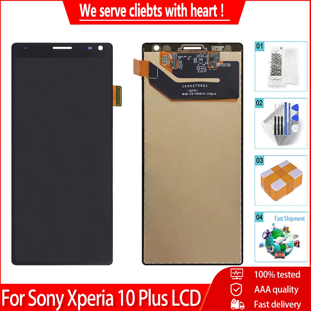 6 5 &quotAAA Качество для Sony Xperia 10 Plus ЖК-дисплей с сенсорным экраном дигитайзер Замена