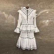 Otoño mujer moda conjuntos de dos piezas de manga larga Blusa de flores Top y falda de moda conjunto de 2 piezas para mujer falda(China)