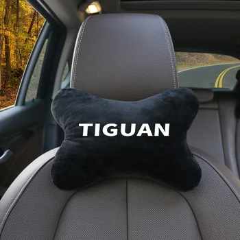 

1PCS Car neck pillows both side Cotton flannel single headrest case for Volkswagen VW TIGUAN MK7 MK2 Polo Passat B8 Scirocco CC