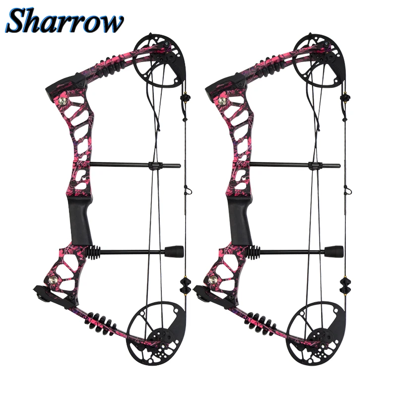 

Carbon Fiber Material Compound Bow Slingshot 40-60lbs Adjustable Archery Red Camo Profession Outdoor Hunting Shooting Accessory