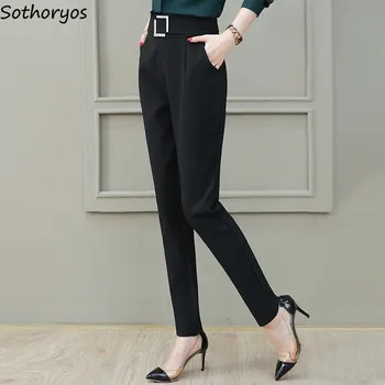 

Pants Women Streetwear Loose Leisure All-match Spring Summer Autumn New Korean Style High Waist Trendy Thin Womens Trousers Chic