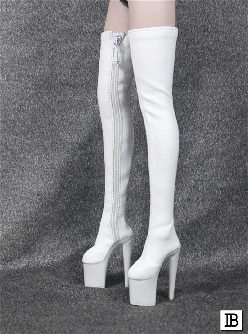 ZYTOYS 1/6th Girl Zipper High-heeled Boots Shoes Model ZY1014 F 12" Action Body 