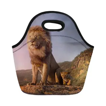 

2019 Animal Lion King Lunch Bag For Kids Waterproof Food Beverage Bento Box Storage Tote bag picnic Thermal Lunch Storage Tote