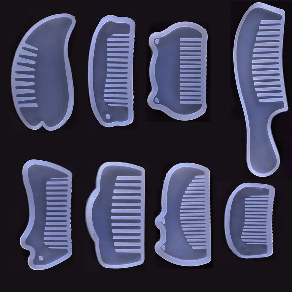 

UV Resin Silicone Comb Molds Transparent Epoxy Resin Moulds Chrismas Gifts Craft For DIY Jewelry Making