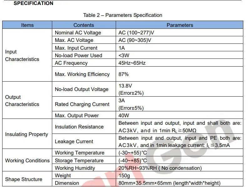 Smartgen bac1203ve 3a módulo de carregador de