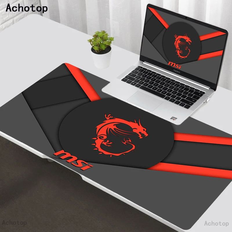 Mouse Pad Large XL Gamer Anti-slip Rubber Pad Mat MSI Logo Gaming Mousepad to... Mouse Pad Large XL Gamer Anti-slip Rubber Pad Mat MSI Logo Gaming Mousepad to...