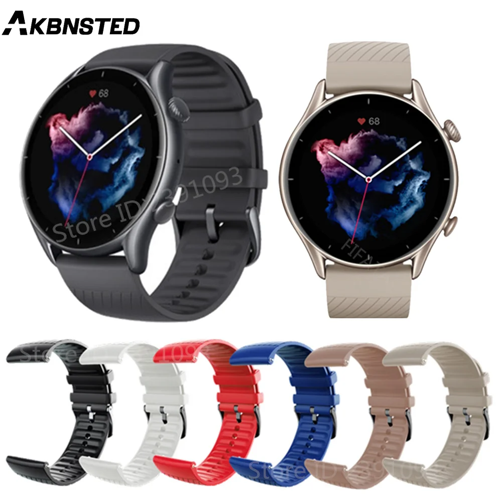 Official Watch band For Amazfit GTR 3/GTR 3 pro strap Silicone Wristband GTR3 correa bracelet + protective film | Электроника