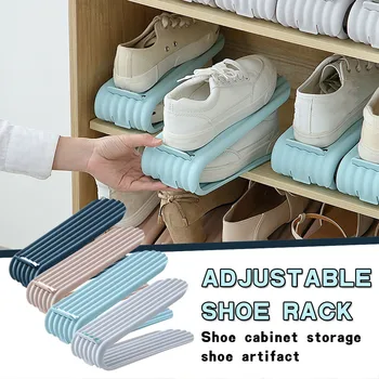 

Shoe storage rack space-saving 2-layer shoe rack shoe rack adjustable shoe rack storage artifact organizador de zapatos 20*