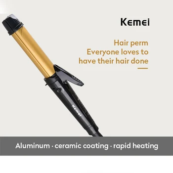 

KEMEI 2 In 1 Steampod Hair Straightener Straightening Irons Wand Flat Iron Portable Mini Curling Iron Ceramic Curler KM-1268