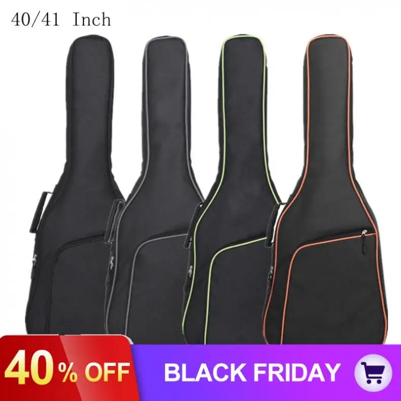 40/41 дюймов Оксфорд ткань чехол для гитары Красочные края Gig Bag двойные ремни Мягкий 10 мм хлопок мягкий водонепроницаемый рюкзак