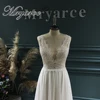 Mryarce Exquisite Lace Sleeves V Neck Chiffon A Line Wedding Dress Open Back Bridal Gowns 1