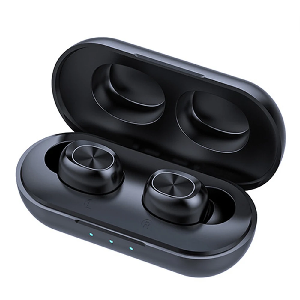 B5 TWS Wireless Earphone Bluetooth 5.0 Touch Control Bluetooth Earbuds Stereo Music headphone Gaming Headset 300mAh Power Bank - Цвет: B5 black
