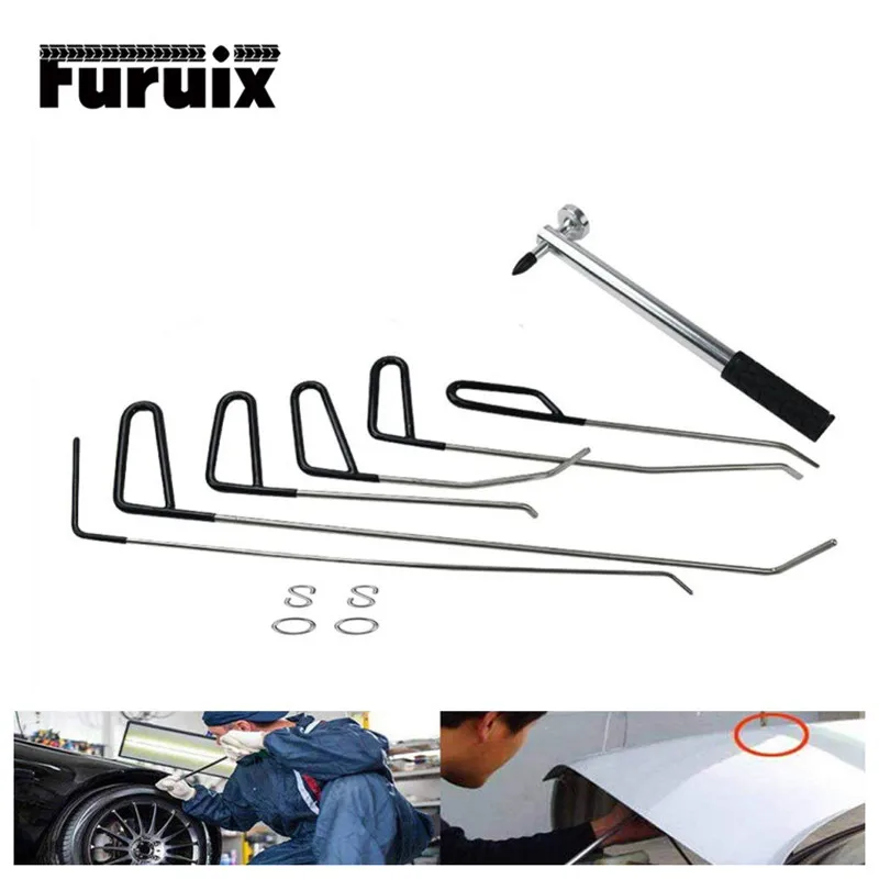 

PDR Rods Hook Tools Paintless Dent Repair Car Dent Removal Tool Kit Hail Hammer dent remove tools for car auto