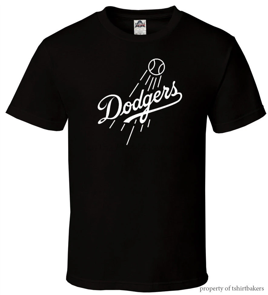 Dodgers-Черная футболка Fan baseball LA Los Angeles Champs Harajuku топы Футболка модная классическая