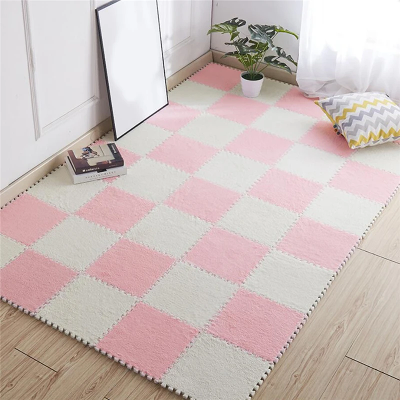 Plush Children's Mat Baby Puzzles Playmats Infant Carpet Eva Foam Kids Rug Playing Keep Warm For Home | Дом и сад
