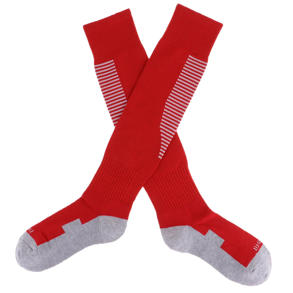 Football Socks Knee High Stripe Athletic Socks Sport Game Compression Stockings Breathable for Men Adults 