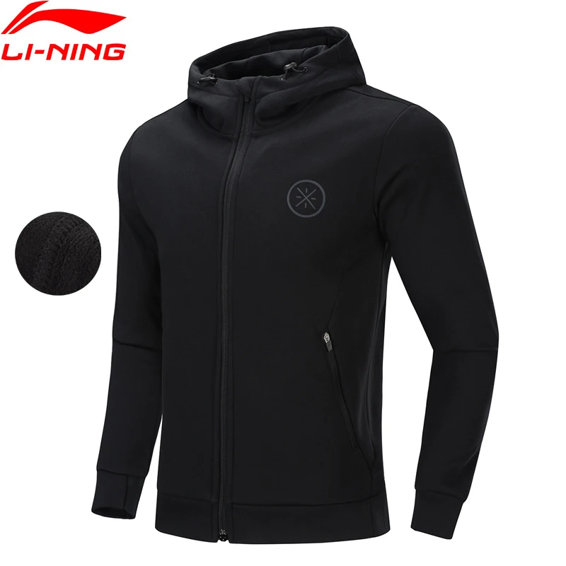 

Li-Ning Men Wade Series Basketball Hoodie WARM SHELL Fleece 72% Cotton 28% Polyester LiNing Sports Sweater AWDP585 COND19