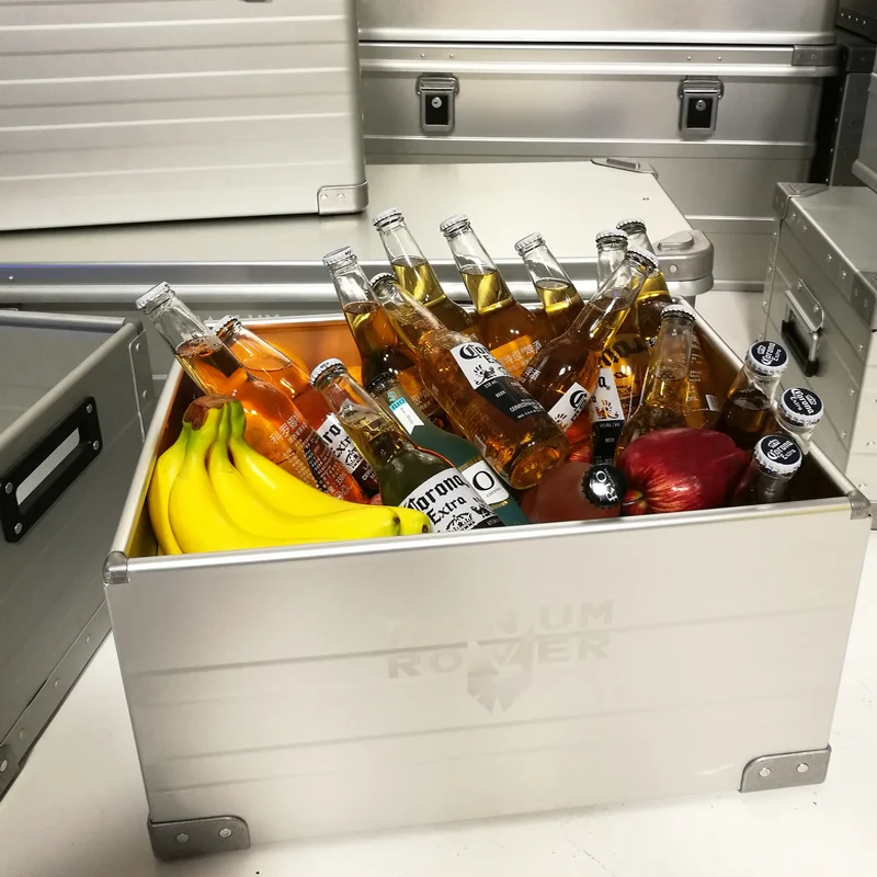 

Aluminum Alloy Open Storage box Home Off-Road car Trunk Storage box Transport Box Outdoor bar ice Bucket Storage box Multifuncti