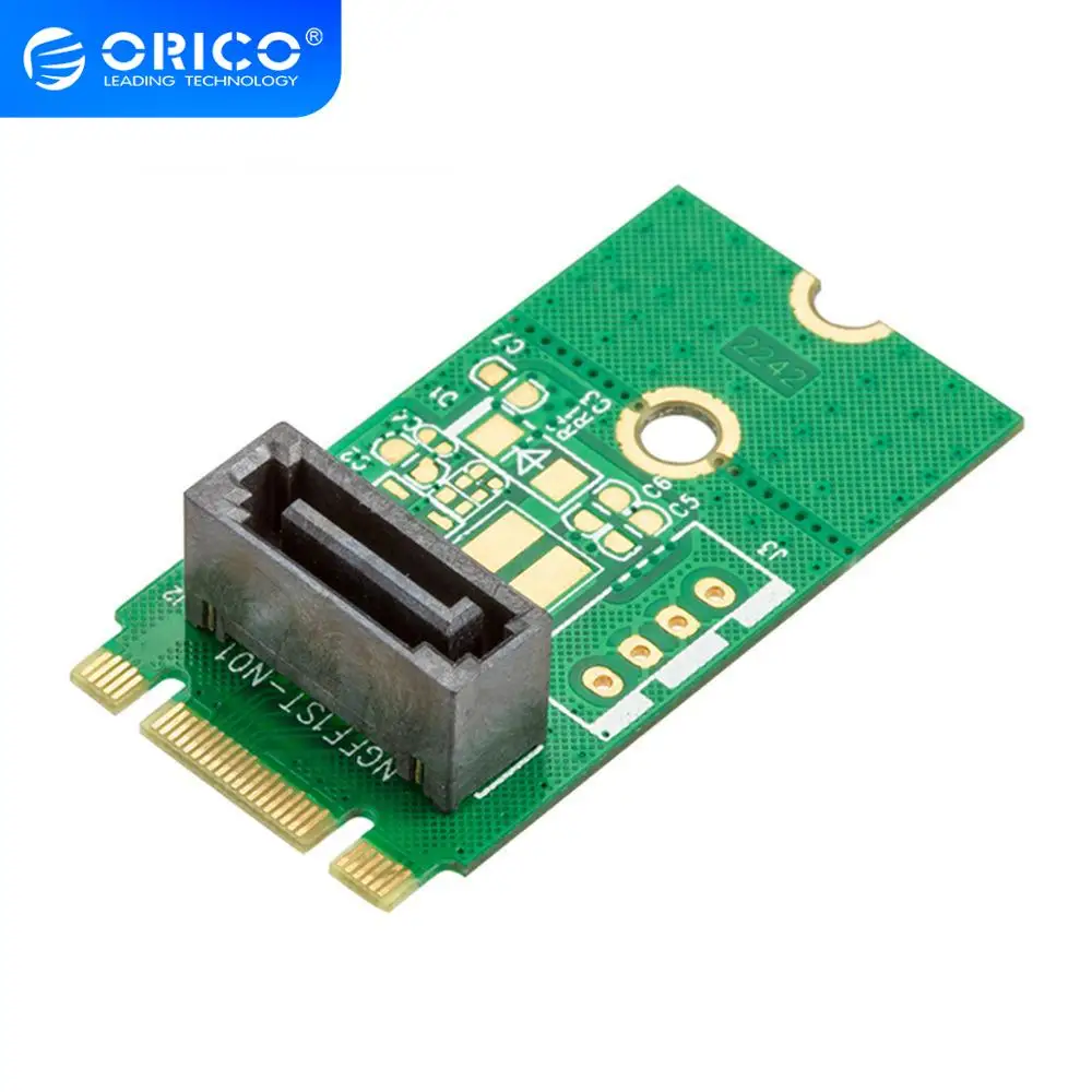 ORICO SATA к M.2 адаптер NGFF вертикальный тип 7PIN SSD твердотельный жесткий диск 2242