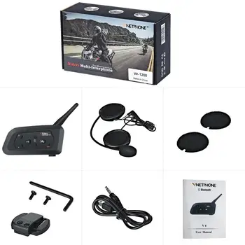 

1 Motorcycle Walkie-talkie V4 Full-duplex Real-time Call Helmet Walkie-talkie Headset 1200M Wireless Motorbike Intercom Connect