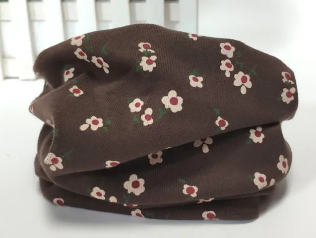 flower Solid Candy Color Baby Scarf Cotton Ring Scarf Children Neck Collar Boy Kids Neckerchief Autumn Winter Girls Scarf - Цвет: flower