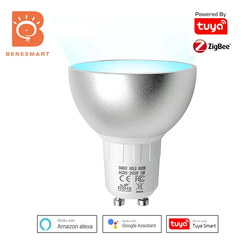 Светодиодная лампа benexrt Zigbee умный точесветильник светильник GU10 с регулировкой