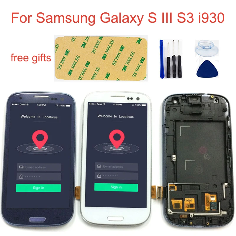 Дешево ЖК дисплей для samsung Galaxy S III S3 i9300 GT I9300 S3 Neo i9300 GT i9300i ЖК дисплей + сенсорный экран в сборе + рамка