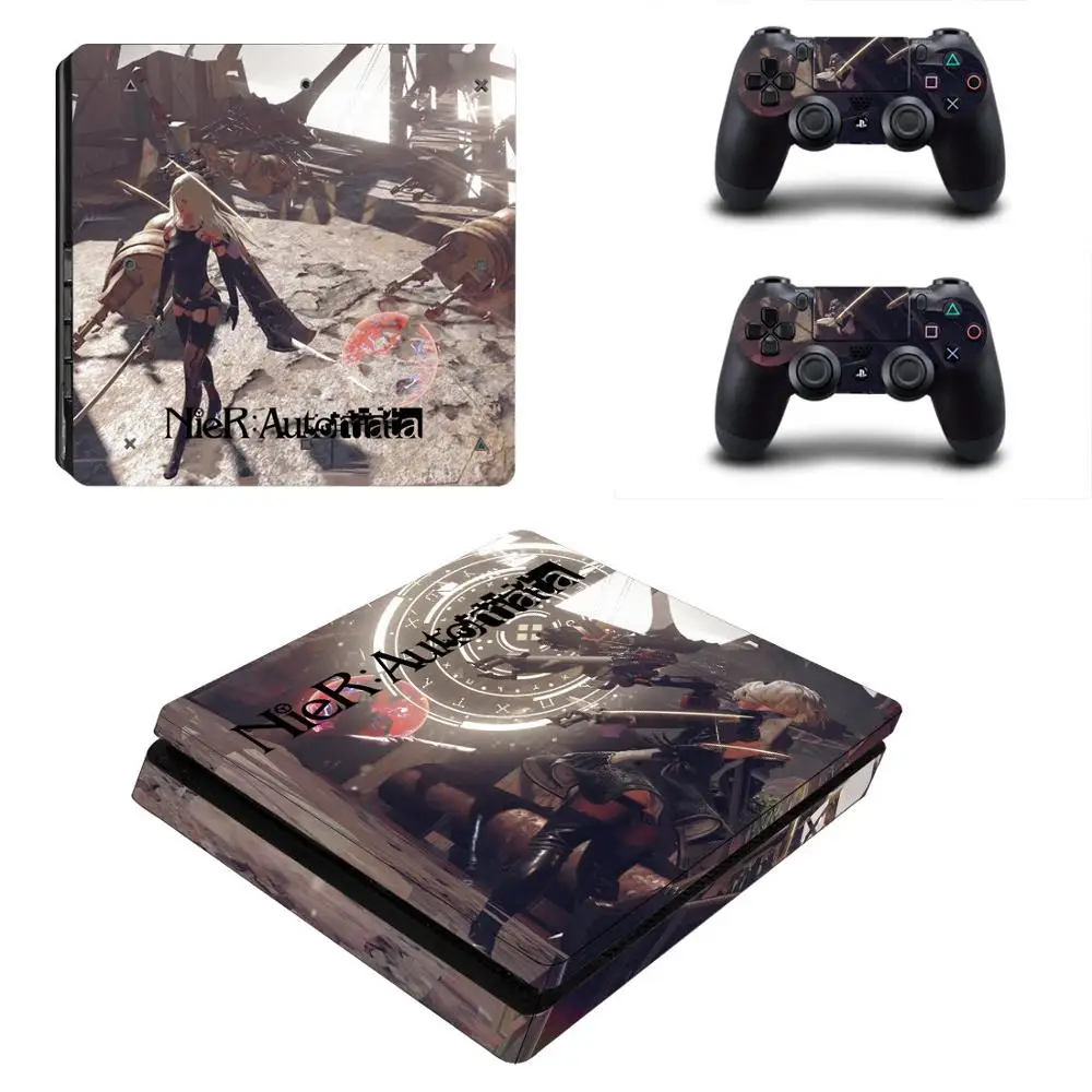 NieR: Automata стикер s PS4 тонкая кожа Play станция 4 тонкие наклейки Стикеры для playstation 4 тонкая консоль и контроллер - Цвет: YSP4S-1147