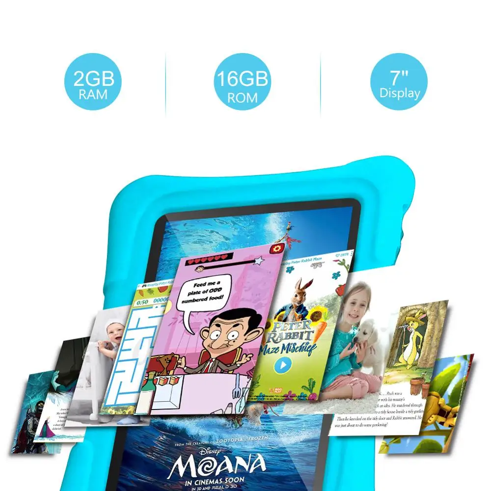 Детский планшет для детей Dragon Touch Y88X Pro 7 ''HD дисплей Детские планшеты 16 ГБ Android 9,0 планшет с планшетом сумка планшетный ПК