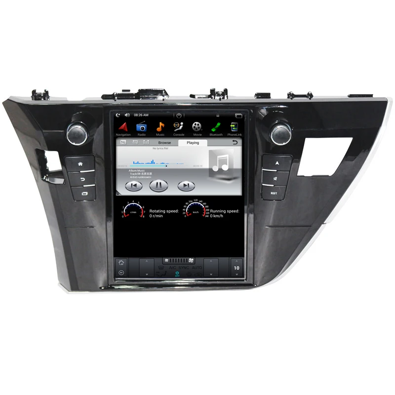 

10.4" tesla style vertical screen android 6.0 Quad core 32G Car GPS radio Navigation for Toyota Corolla 2014-2016 automatic A/C