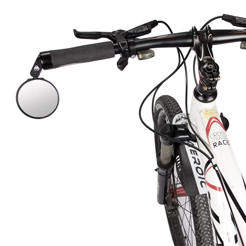 

Reflective Adjustable Bicycle Handlebar Grip Rearview Mirror Stainless Steel Large lens Bike Rear View Mirror Bicycle Accessory