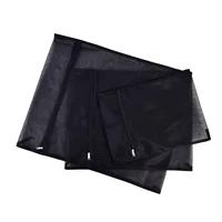 1PC Clothes Washing Machine Laundry Bag With Zipper Nylon Mesh Net Bra Washing Bag  Black Wash Bags 2