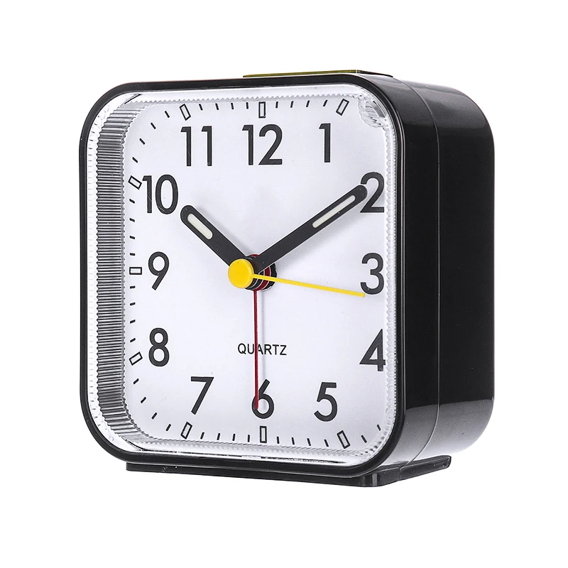 Silent Bedside Luminous Alarm Clock Plastic Digital Needle Touching Snooze for Child Desktop Non Ticking | Дом и сад