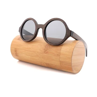 Silver Bamboo Box C Lunettes de soleil fait основной en bambou для мужчин avec cadre brun Защита от ультрафиолетовых лучей UV400 - Цвет линз: Silver Bamboo Box C