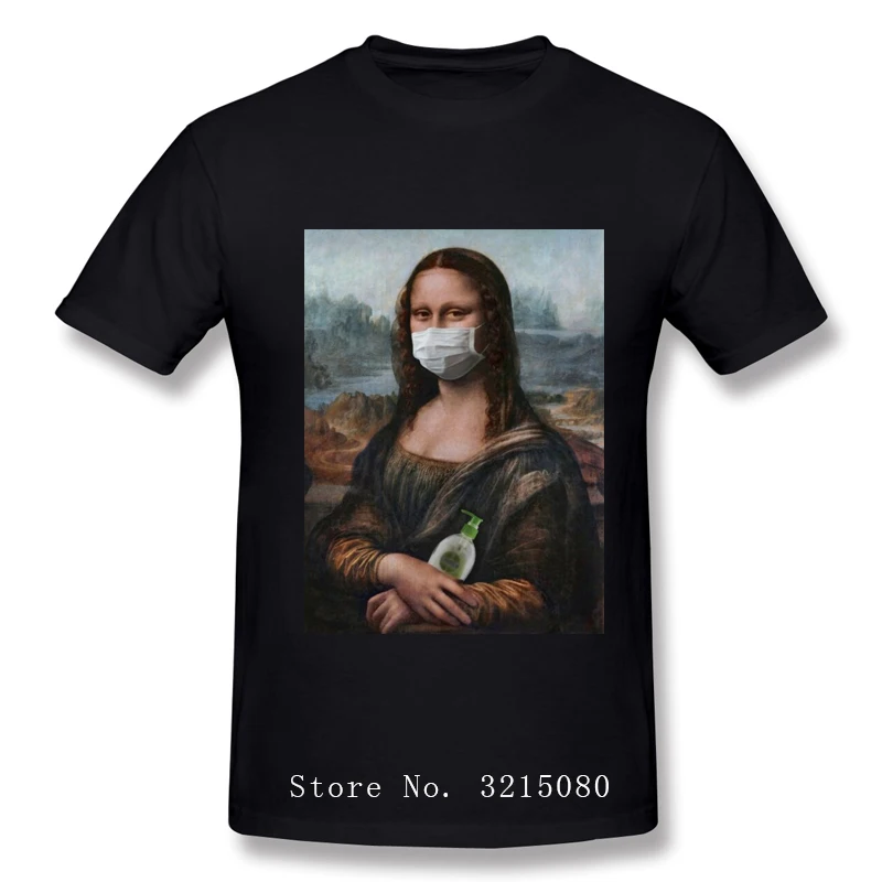 Mona Lisa маска пародия эстетические футболки винтажные микеланжело искусство