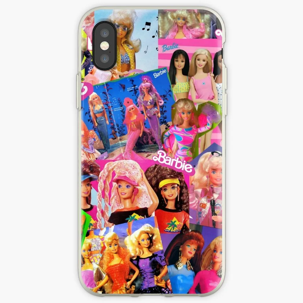 

80's Barbie for iPhone 11 X XS Max XR Cute Cat Tom Cover for iphone 8 7 6 6S Plus Soft Silicone Clear