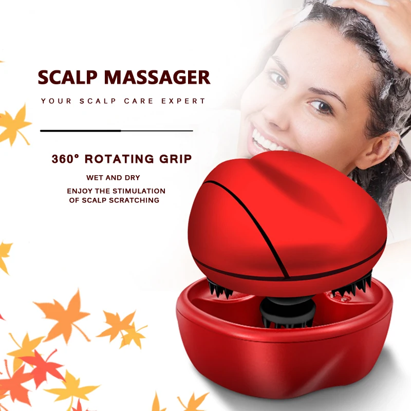 

Household Electric Head Massager Multifunctional Kneading Vibration Scalp Massager Waterproof Wireless Charging Insomnia Magic