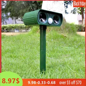 

NEW Solar Powered Ultrasonic Repeller Animal Chaser Outdoor Use Garden Repellent Cat Dog Fox Sonic Deterrent Scarer Repellent