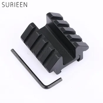 

SURIEEN Tactical Hunting Accessories Dual Side 45 Degree Offset Mount 20mm Picatinny Rail 4 Slot Scope Weaver Rail