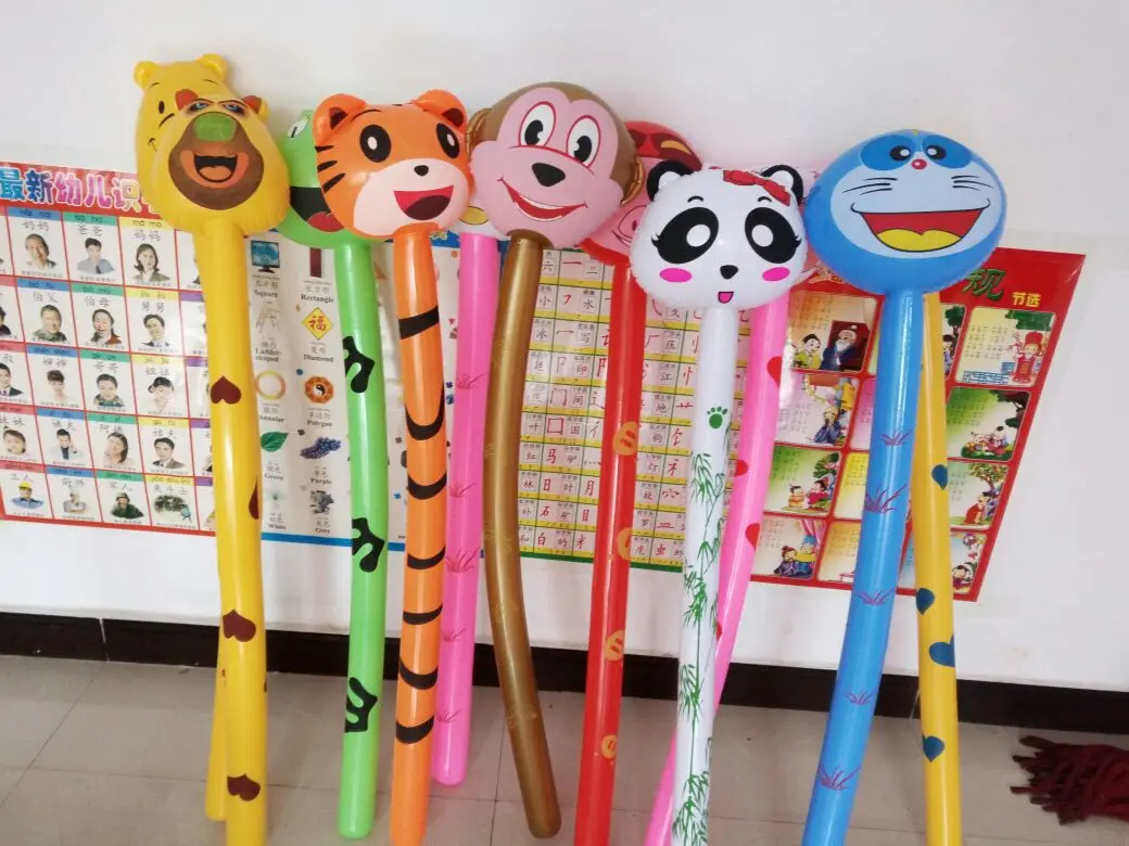 

PVC Inflatable Children Unisex Gas Ball Long Stick Children Animal Night Market Stall Hot Selling Unisex Ground Promotion