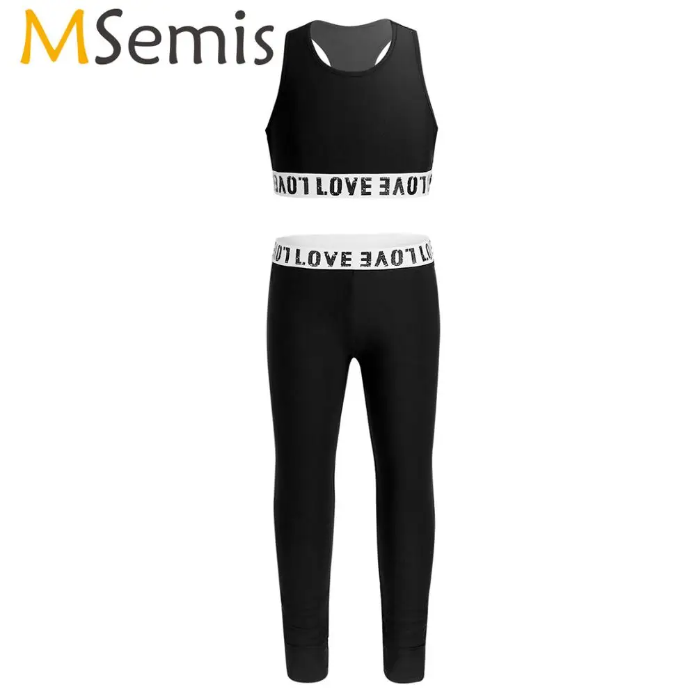 girls dance leggings and crop top