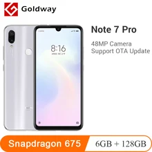 Мобильный телефон Xiaomi Redmi Note 7 Pro с глобальной прошивкой, 6 ГБ ОЗУ, 128 Гб ПЗУ, Восьмиядерный процессор Snapdragon 675, 6,3 дюйма, 48 МП, две камеры, 4000 мАч